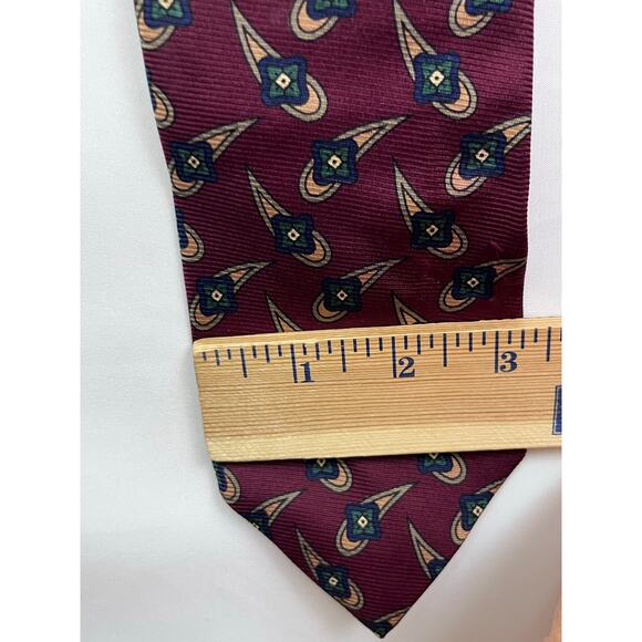 Polo by Ralph Lauren Men's Maroon Necktie 57 Inches by 3.5 Inches - Picture 8 of 9